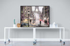 Paris by Oil-Wall_Art-120 x 90cm-Mounted Canvas-Black-Pixalot