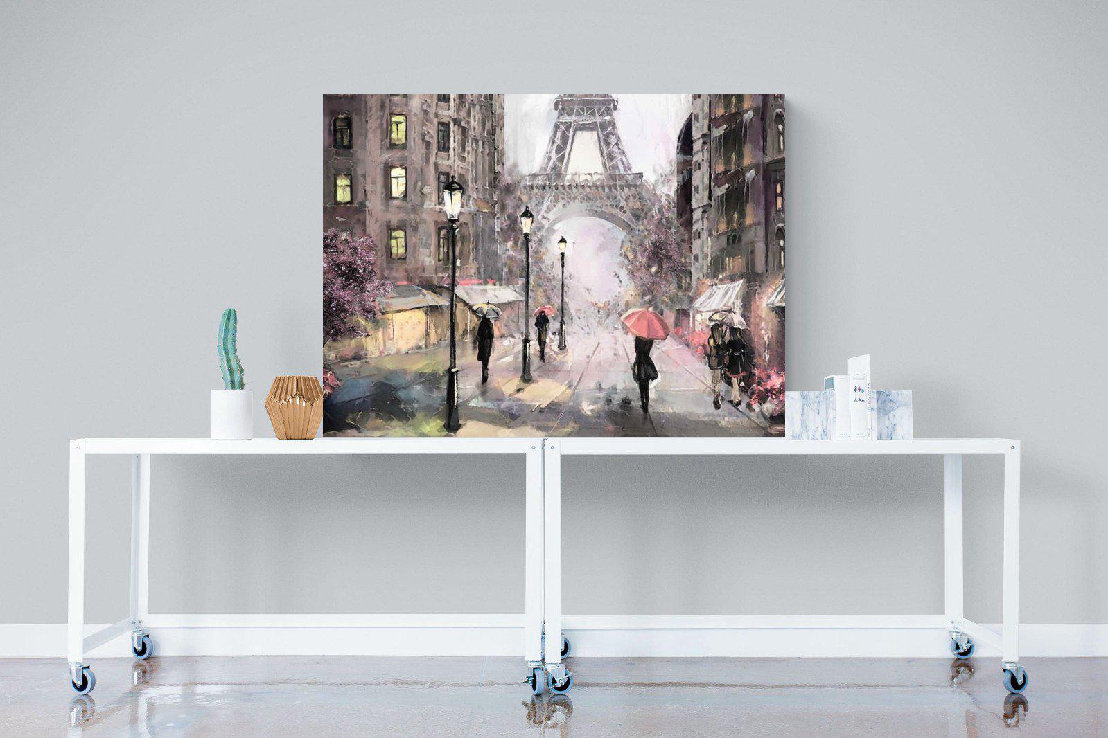 Paris by Oil-Wall_Art-120 x 90cm-Mounted Canvas-No Frame-Pixalot