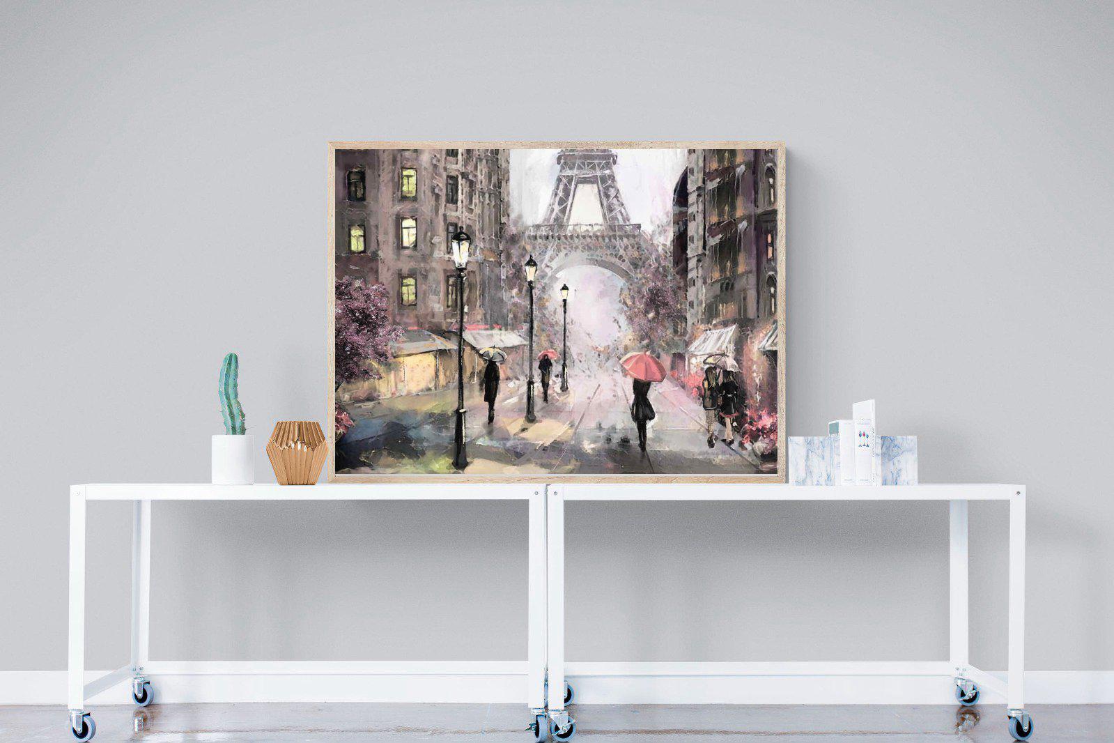 Paris by Oil-Wall_Art-120 x 90cm-Mounted Canvas-Wood-Pixalot