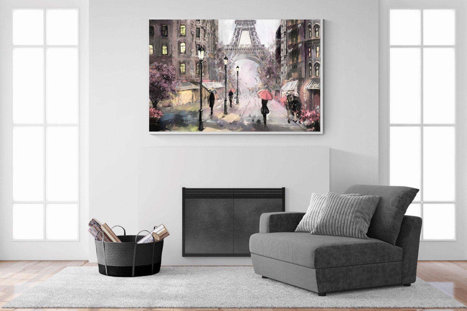 Paris by Oil-Wall_Art-150 x 100cm-Mounted Canvas-White-Pixalot