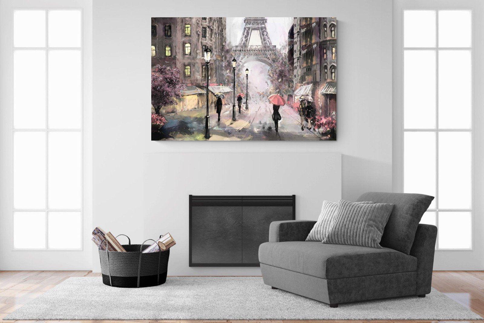 Paris by Oil-Wall_Art-150 x 100cm-Mounted Canvas-No Frame-Pixalot