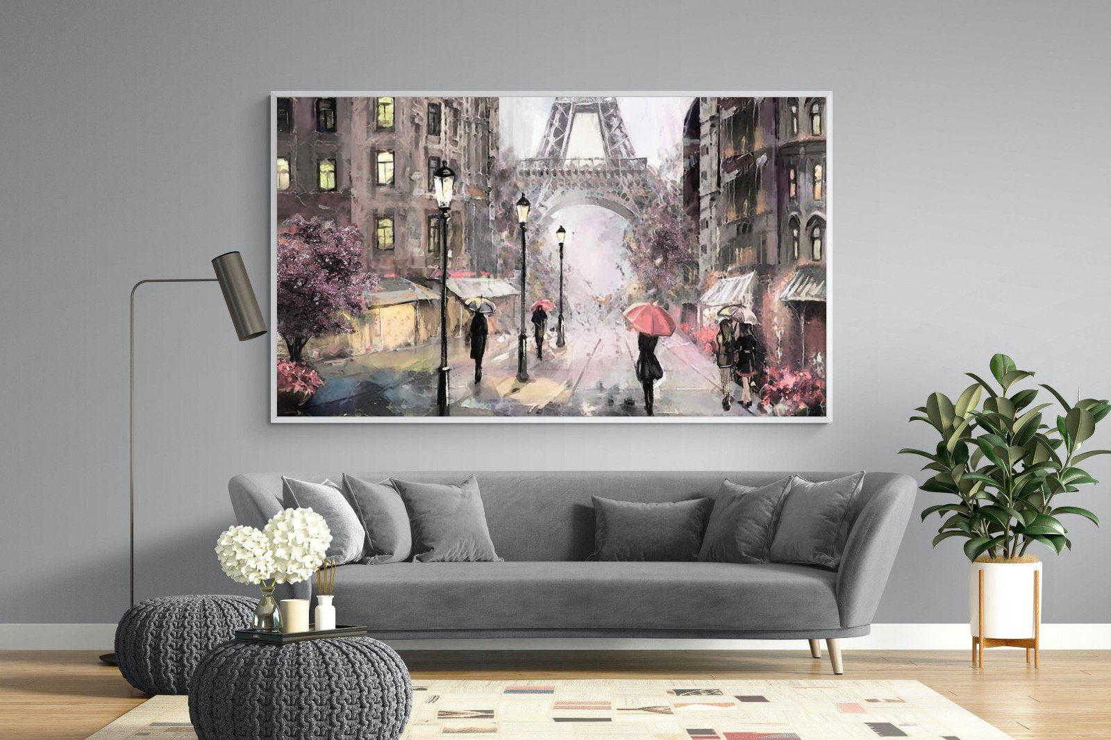 Paris by Oil-Wall_Art-220 x 130cm-Mounted Canvas-White-Pixalot
