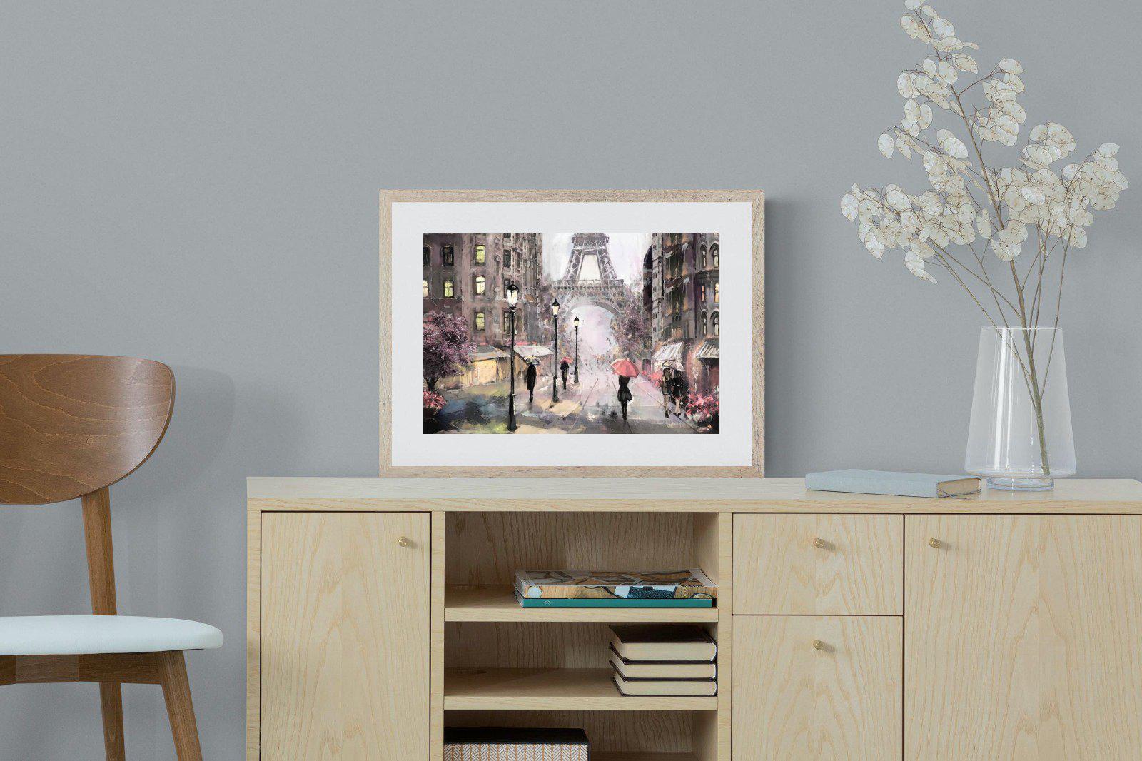 Paris by Oil-Wall_Art-60 x 45cm-Framed Print-Wood-Pixalot