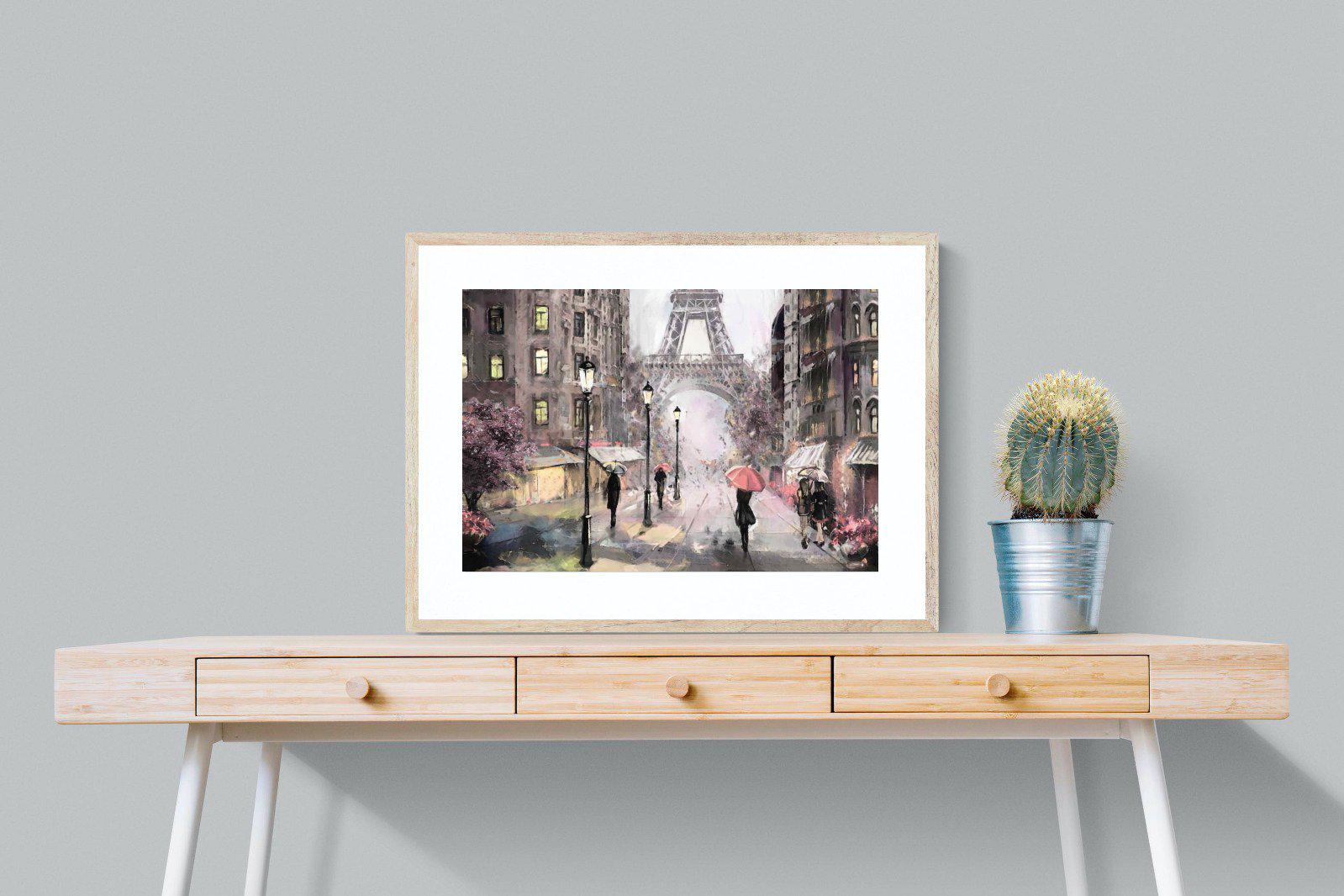 Paris by Oil-Wall_Art-80 x 60cm-Framed Print-Wood-Pixalot