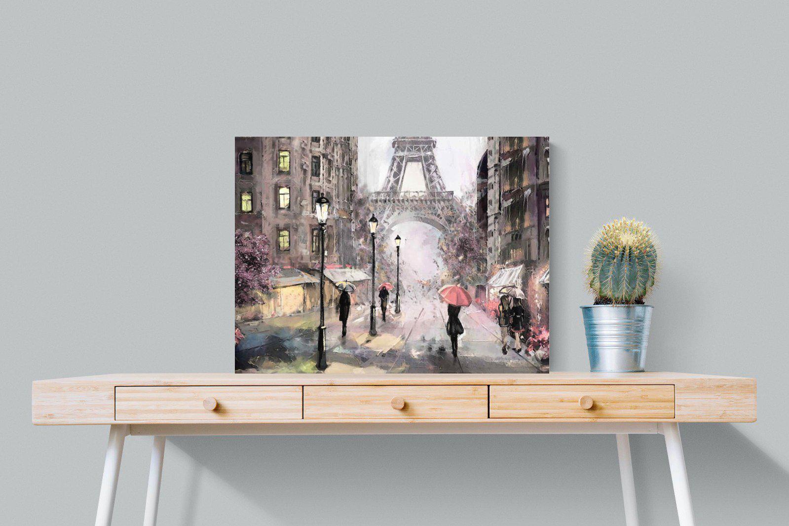 Paris by Oil-Wall_Art-80 x 60cm-Mounted Canvas-No Frame-Pixalot