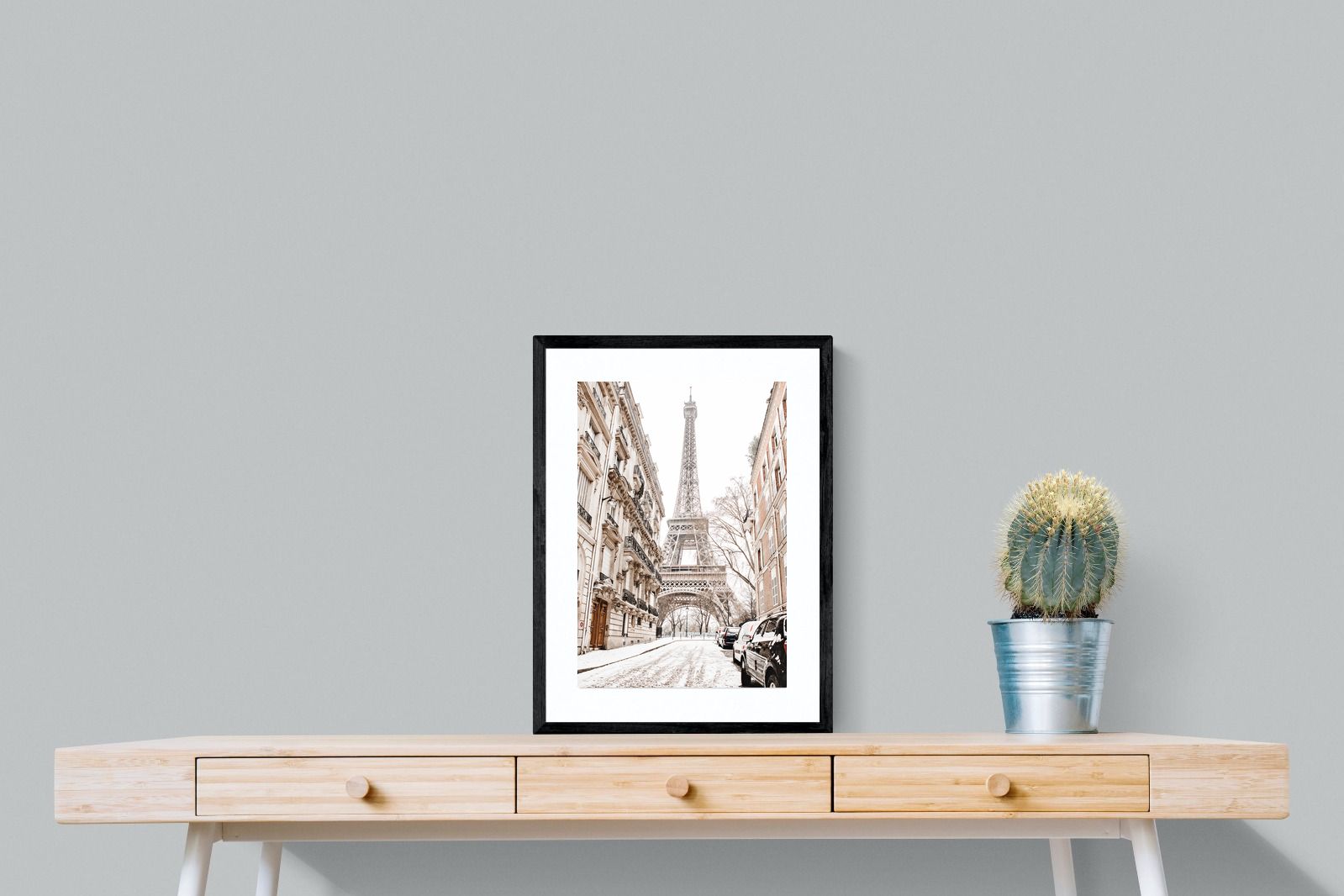 Paris en Hiver-Wall_Art-45 x 60cm-Framed Print-Black-Pixalot