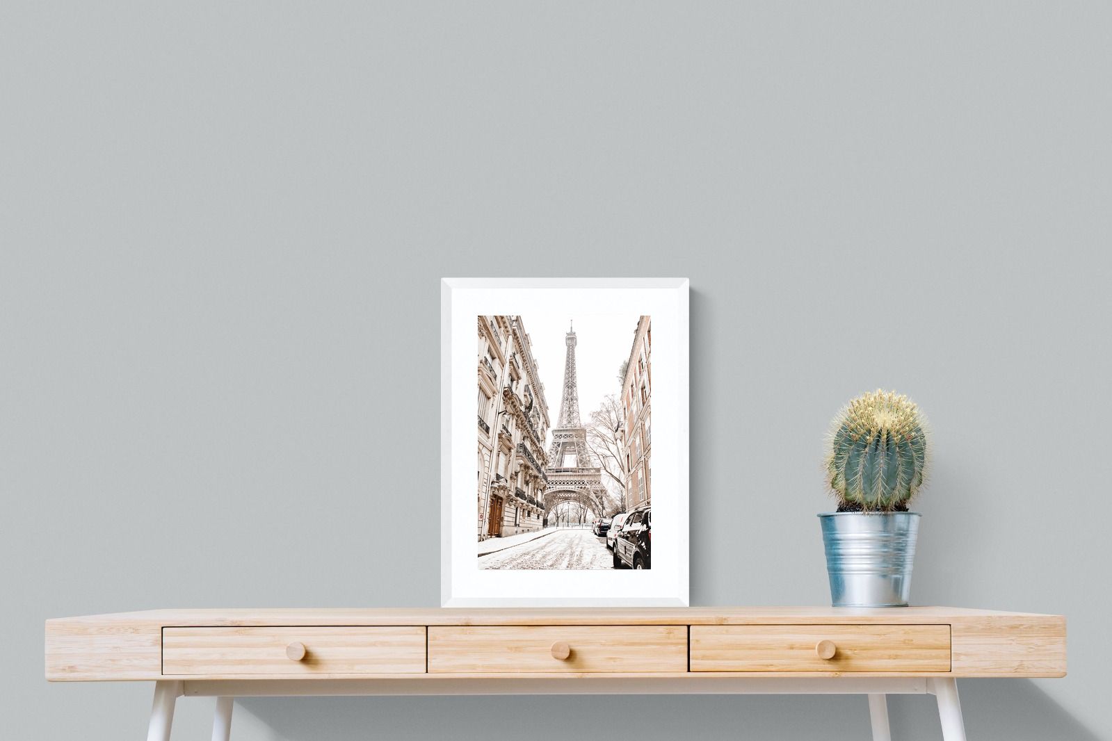 Paris en Hiver-Wall_Art-45 x 60cm-Framed Print-White-Pixalot
