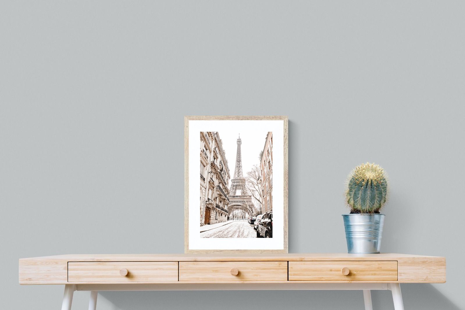 Paris en Hiver-Wall_Art-45 x 60cm-Framed Print-Wood-Pixalot