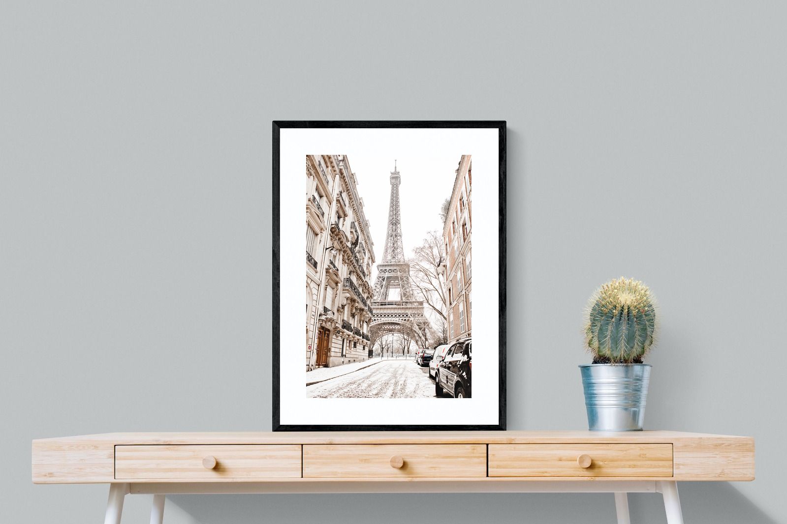 Paris en Hiver-Wall_Art-60 x 80cm-Framed Print-Black-Pixalot