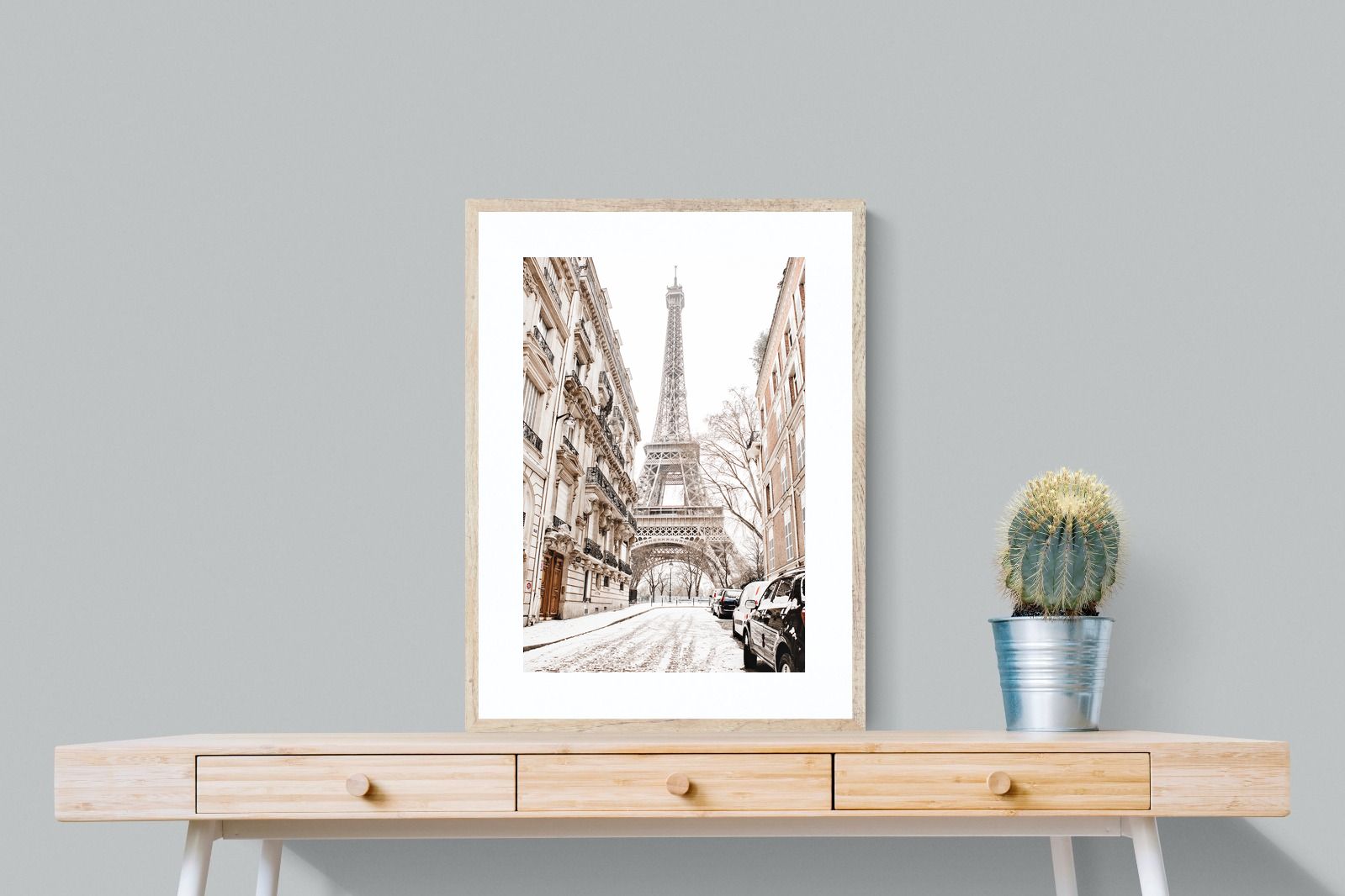 Paris en Hiver-Wall_Art-60 x 80cm-Framed Print-Wood-Pixalot