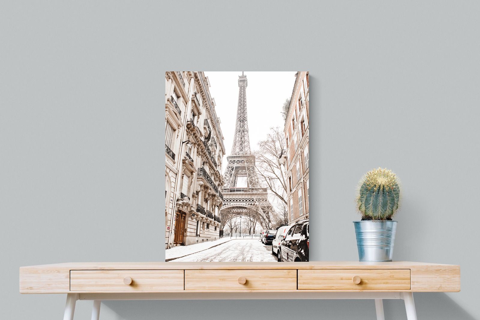 Paris en Hiver-Wall_Art-60 x 80cm-Mounted Canvas-No Frame-Pixalot