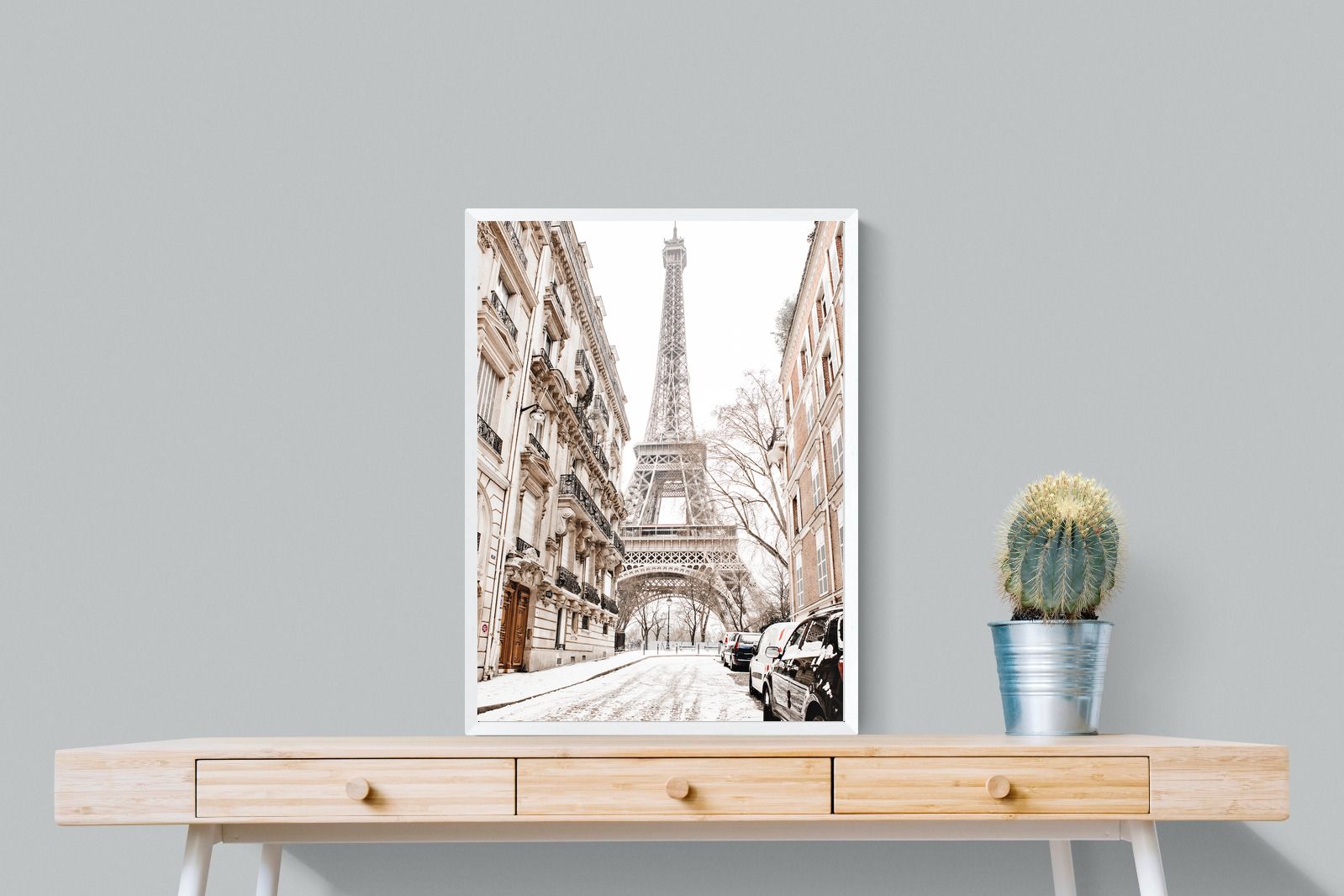 Paris en Hiver-Wall_Art-60 x 80cm-Mounted Canvas-White-Pixalot