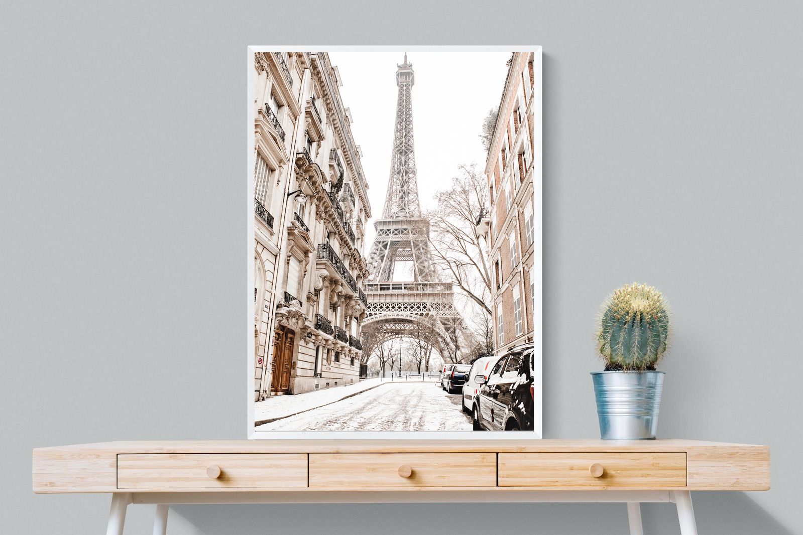 Paris en Hiver-Wall_Art-75 x 100cm-Mounted Canvas-White-Pixalot