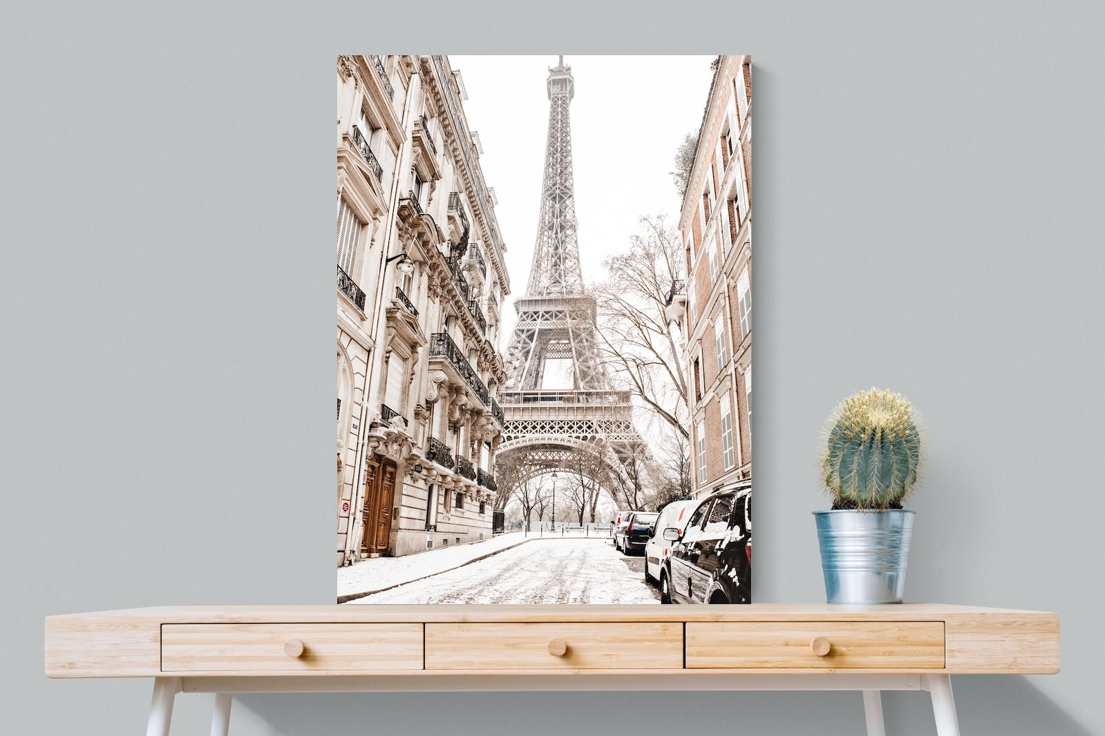 Paris en Hiver-Wall_Art-75 x 100cm-Mounted Canvas-No Frame-Pixalot