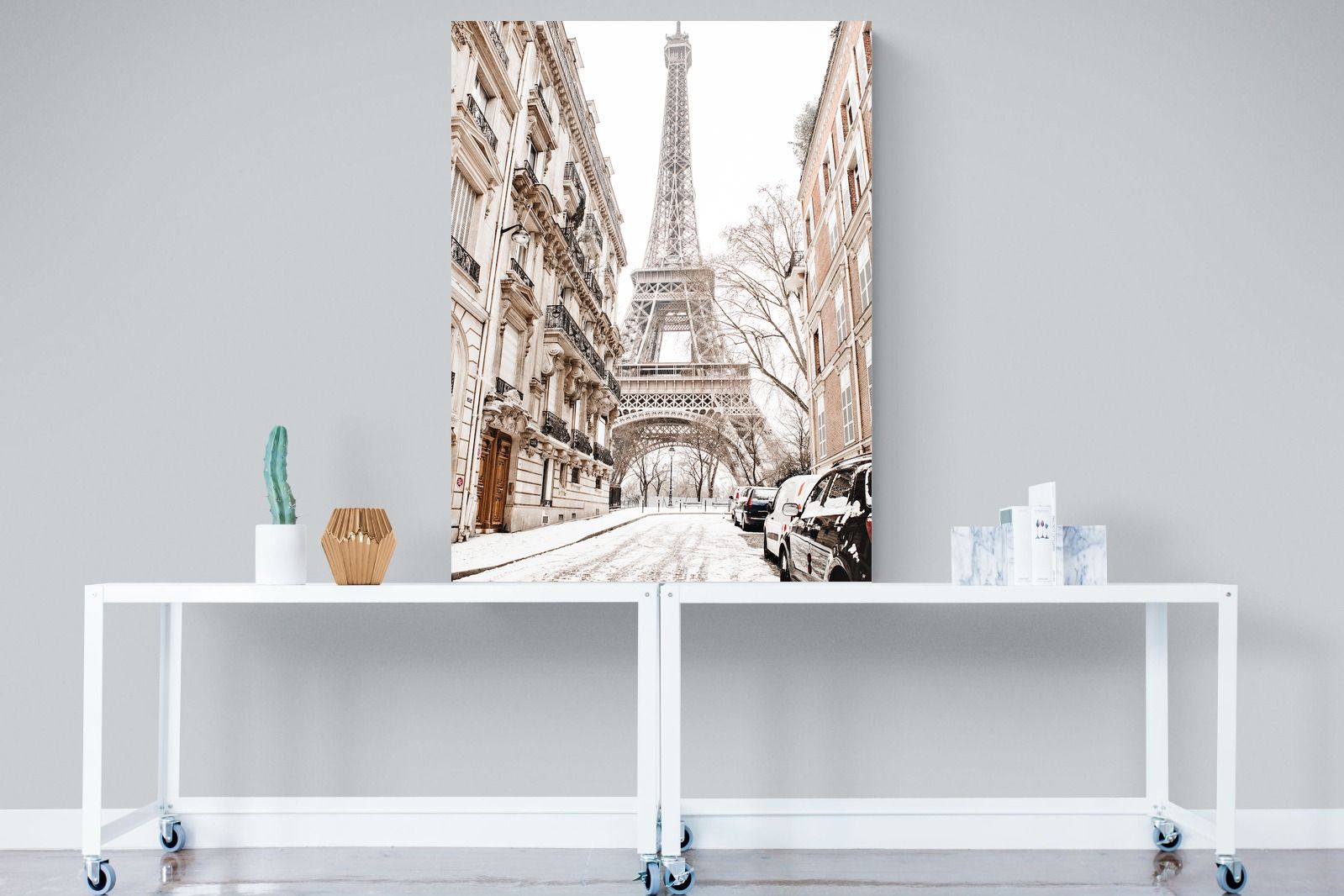 Paris en Hiver-Wall_Art-90 x 120cm-Mounted Canvas-No Frame-Pixalot