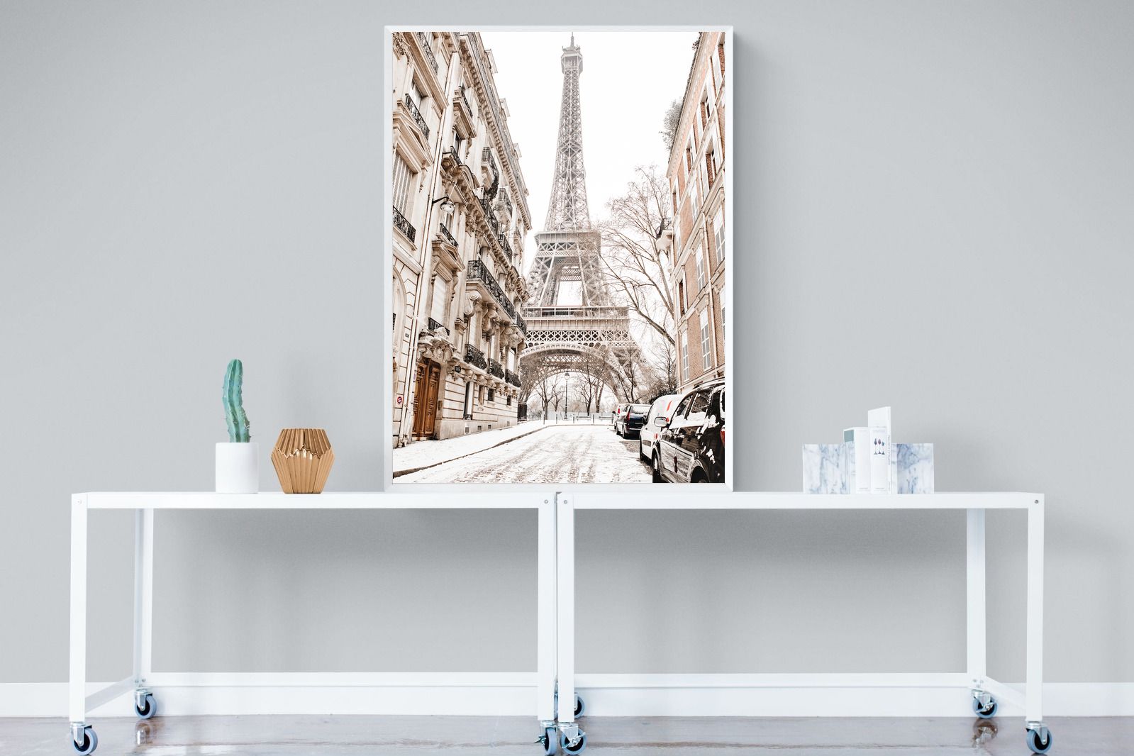 Paris en Hiver-Wall_Art-90 x 120cm-Mounted Canvas-White-Pixalot