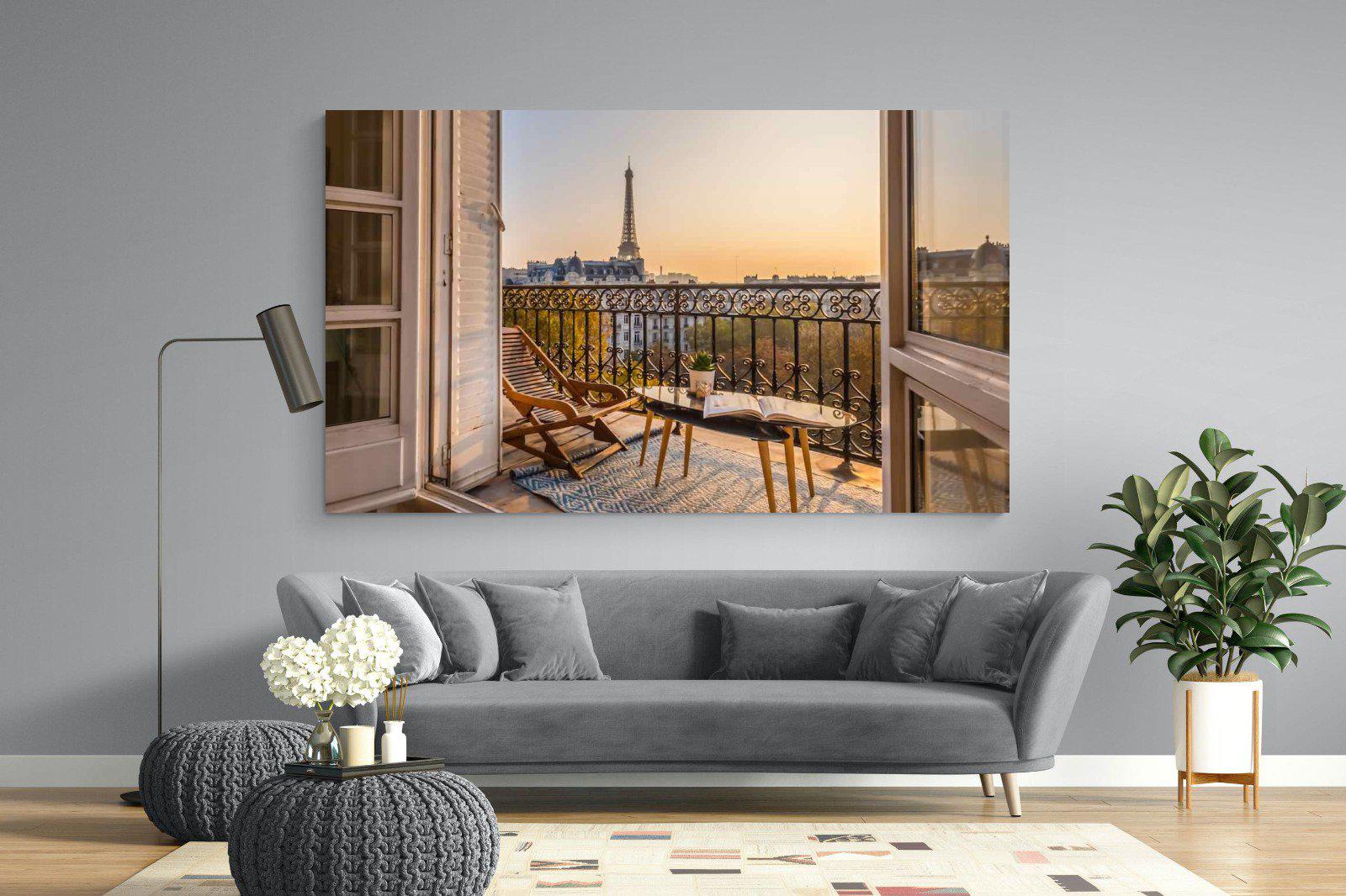 Parisian Balcony-Wall_Art-220 x 130cm-Mounted Canvas-No Frame-Pixalot