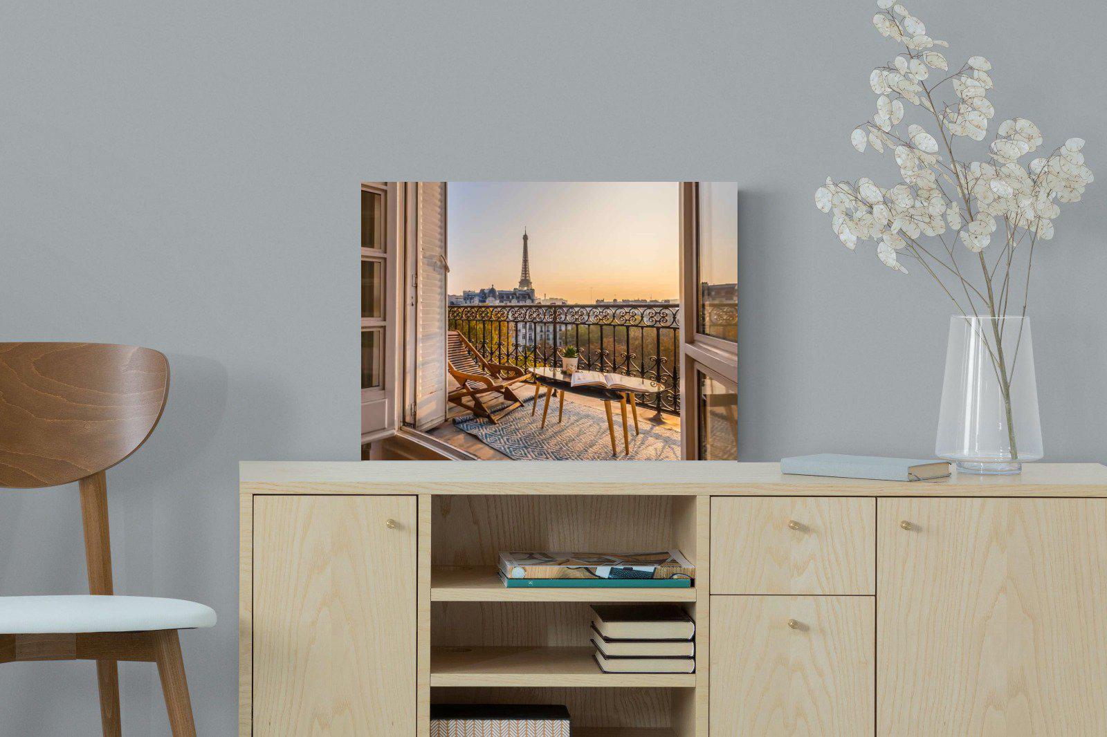 Parisian Balcony-Wall_Art-60 x 45cm-Mounted Canvas-No Frame-Pixalot