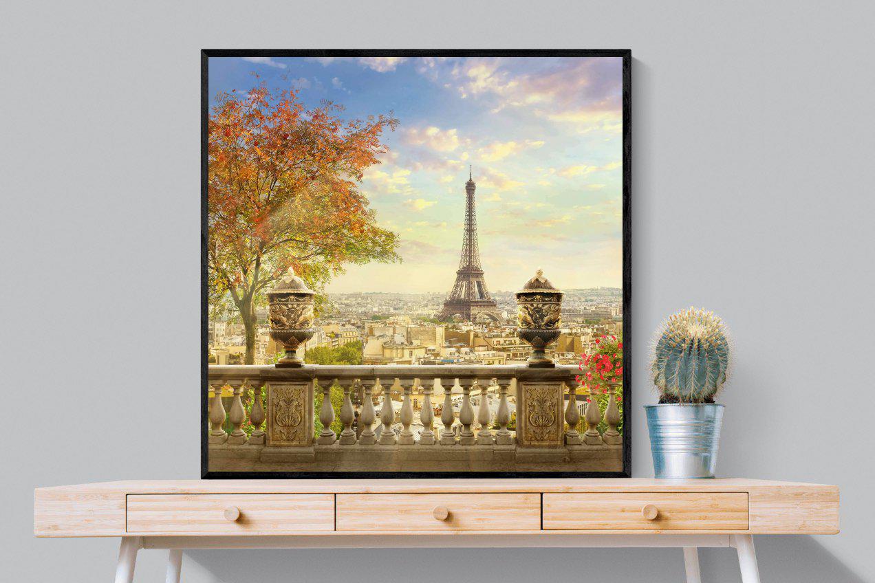 Parisian Perfection-Wall_Art-100 x 100cm-Mounted Canvas-Black-Pixalot