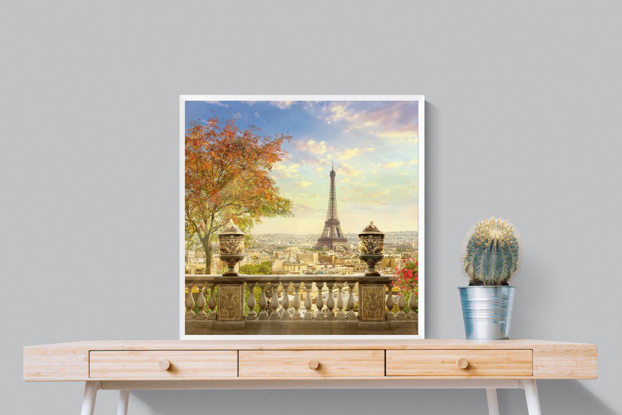 Parisian Perfection-Wall_Art-80 x 80cm-Mounted Canvas-White-Pixalot