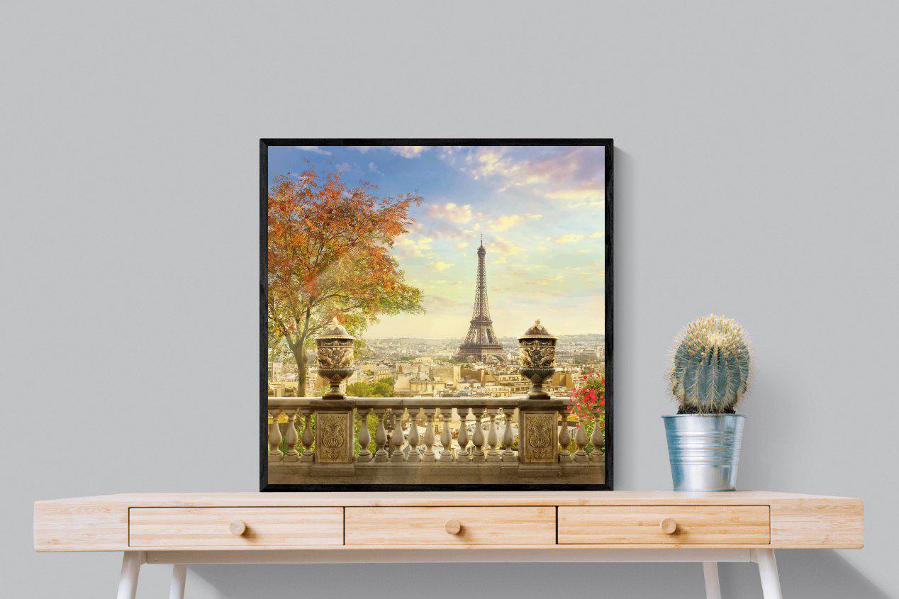 Parisian Perfection-Wall_Art-80 x 80cm-Mounted Canvas-Black-Pixalot