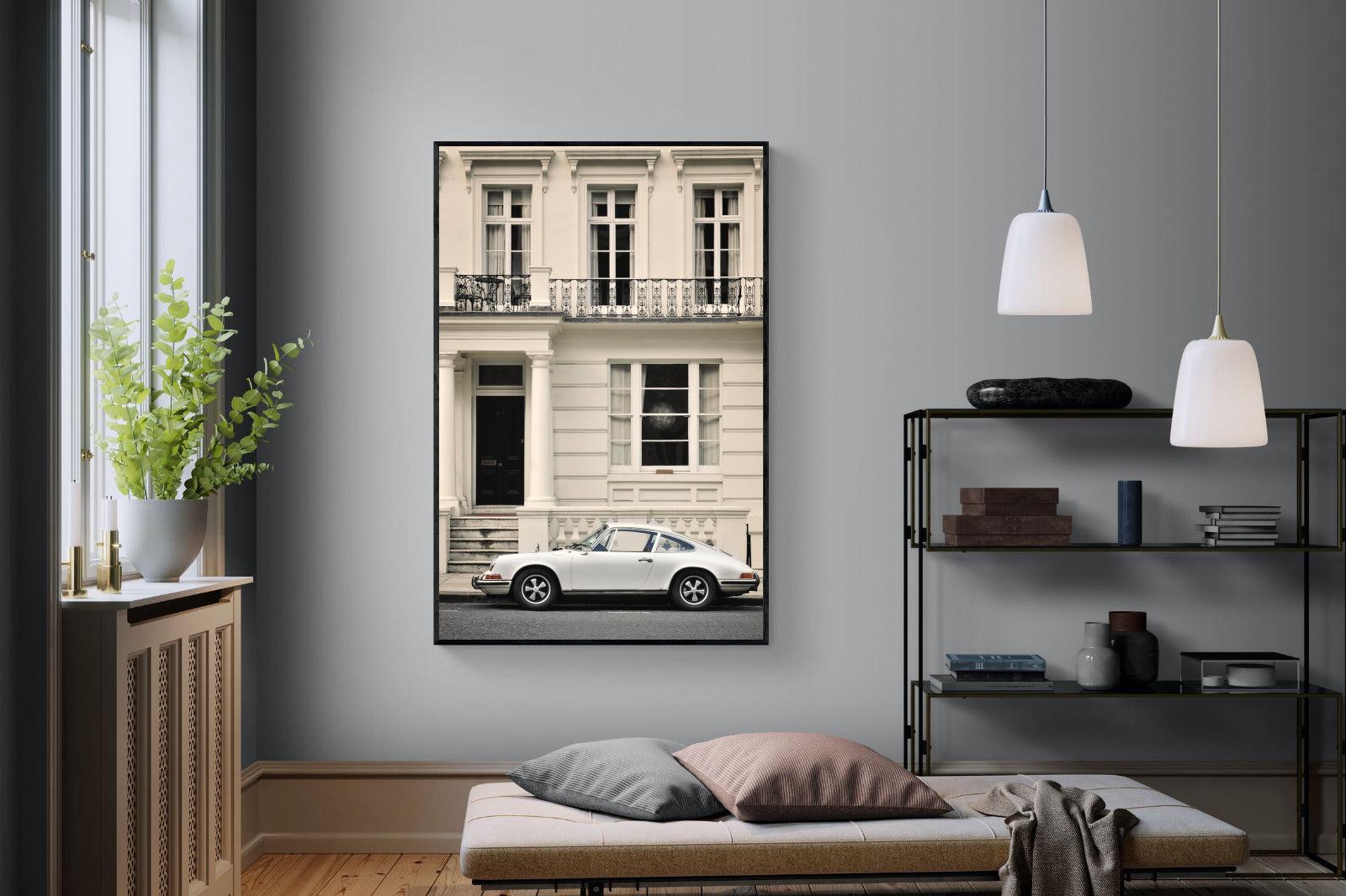 Parisian Porsche-Wall_Art-120 x 180cm-Mounted Canvas-Black-Pixalot