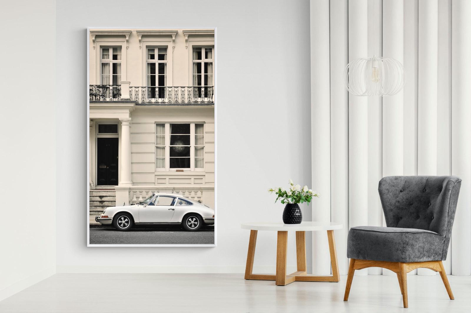 Parisian Porsche-Wall_Art-130 x 220cm-Mounted Canvas-White-Pixalot