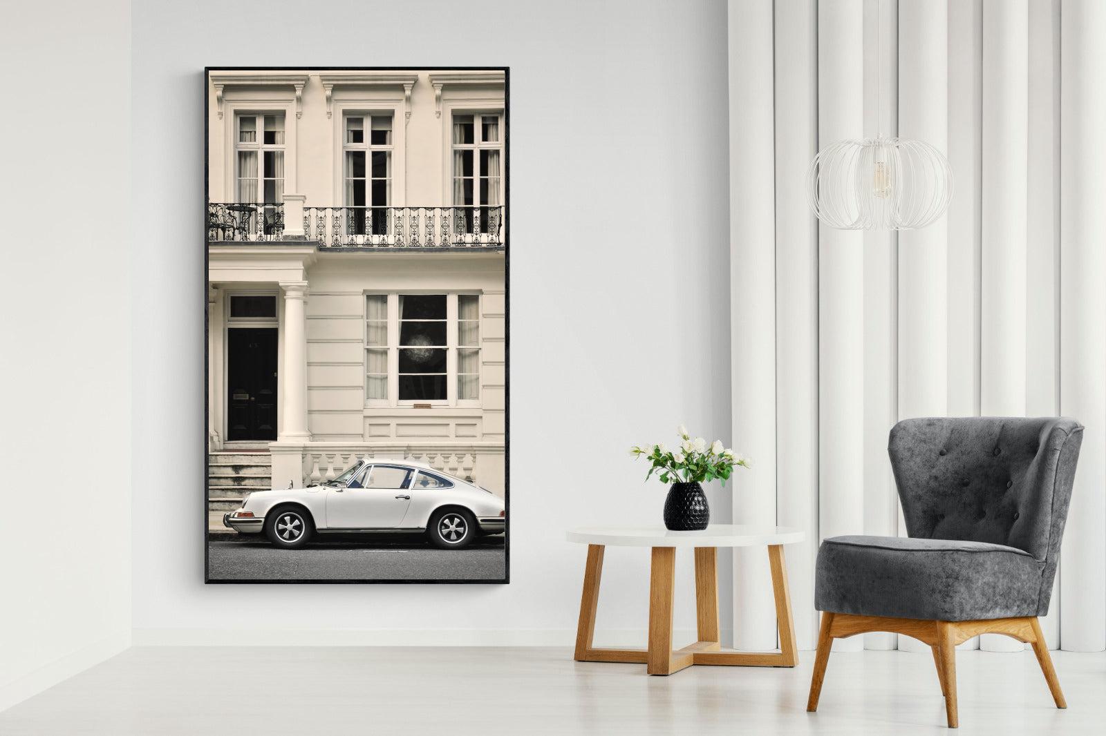 Parisian Porsche-Wall_Art-130 x 220cm-Mounted Canvas-Black-Pixalot