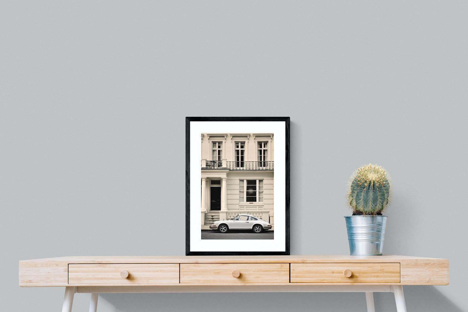 Parisian Porsche-Wall_Art-45 x 60cm-Framed Print-Black-Pixalot