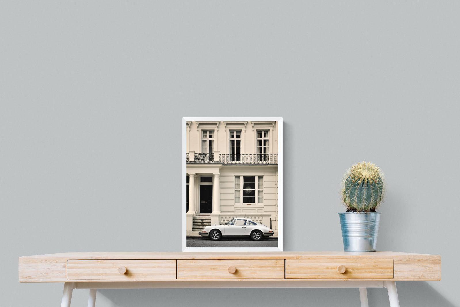 Parisian Porsche-Wall_Art-45 x 60cm-Mounted Canvas-White-Pixalot