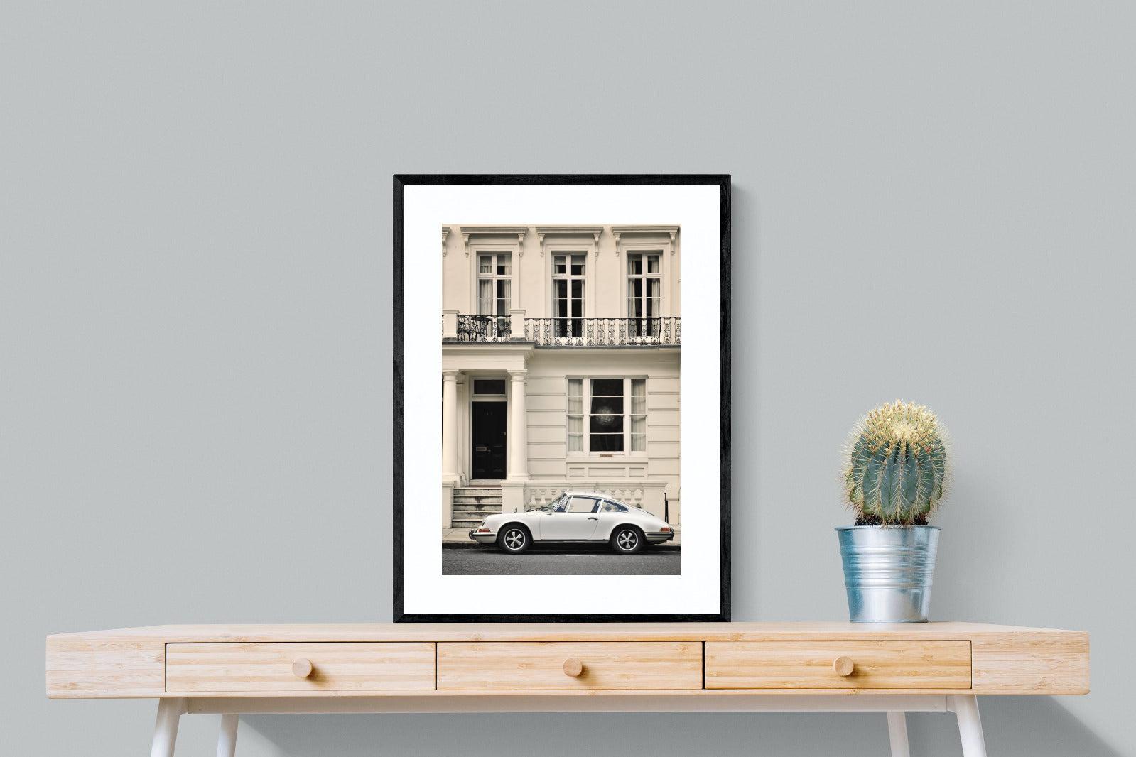 Parisian Porsche-Wall_Art-60 x 80cm-Framed Print-Black-Pixalot