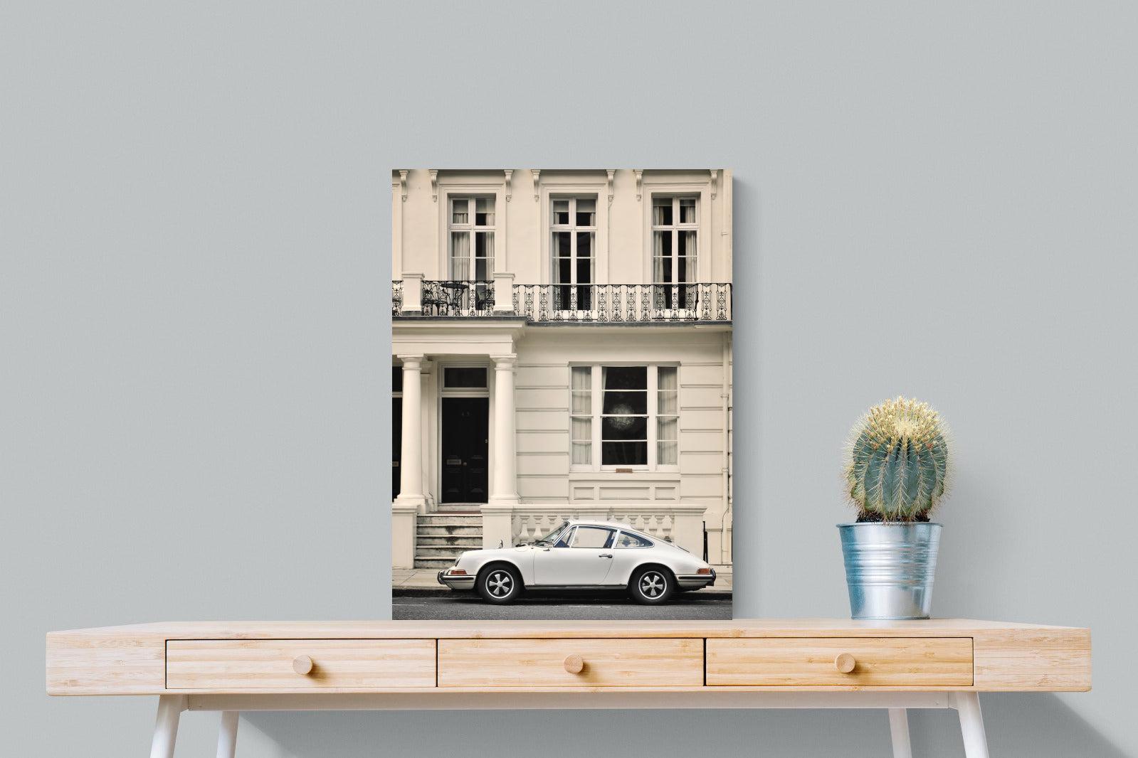 Parisian Porsche-Wall_Art-60 x 80cm-Mounted Canvas-No Frame-Pixalot