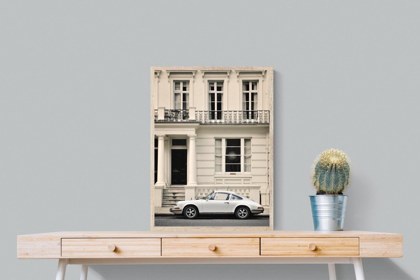 Parisian Porsche-Wall_Art-60 x 80cm-Mounted Canvas-Wood-Pixalot
