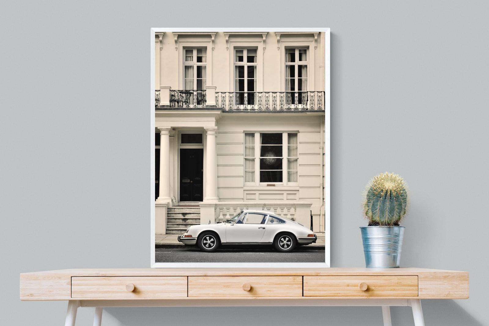 Parisian Porsche-Wall_Art-75 x 100cm-Mounted Canvas-White-Pixalot