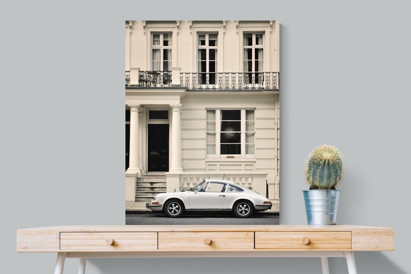 Parisian Porsche-Wall_Art-75 x 100cm-Mounted Canvas-No Frame-Pixalot