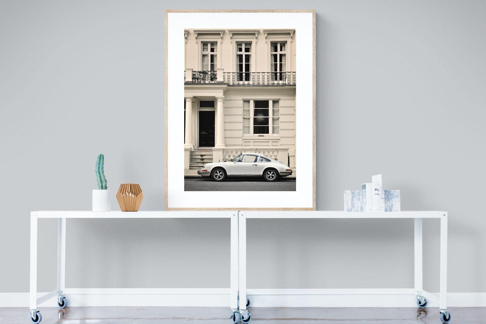 Parisian Porsche-Wall_Art-90 x 120cm-Framed Print-Wood-Pixalot