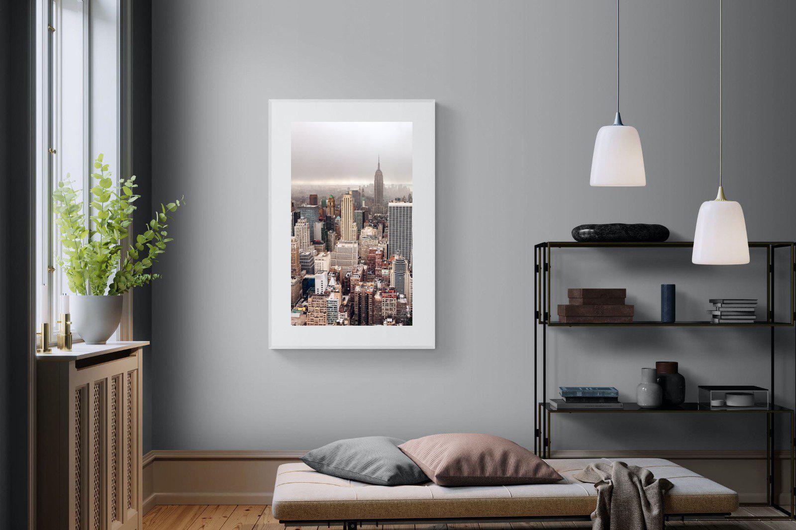 Pastel New York-Wall_Art-100 x 150cm-Framed Print-White-Pixalot