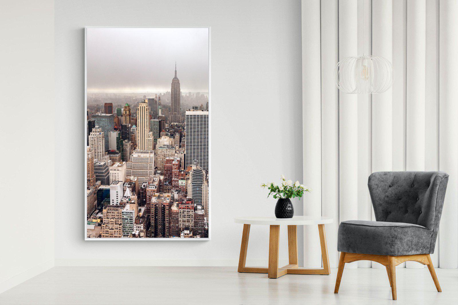 Pastel New York-Wall_Art-130 x 220cm-Mounted Canvas-White-Pixalot