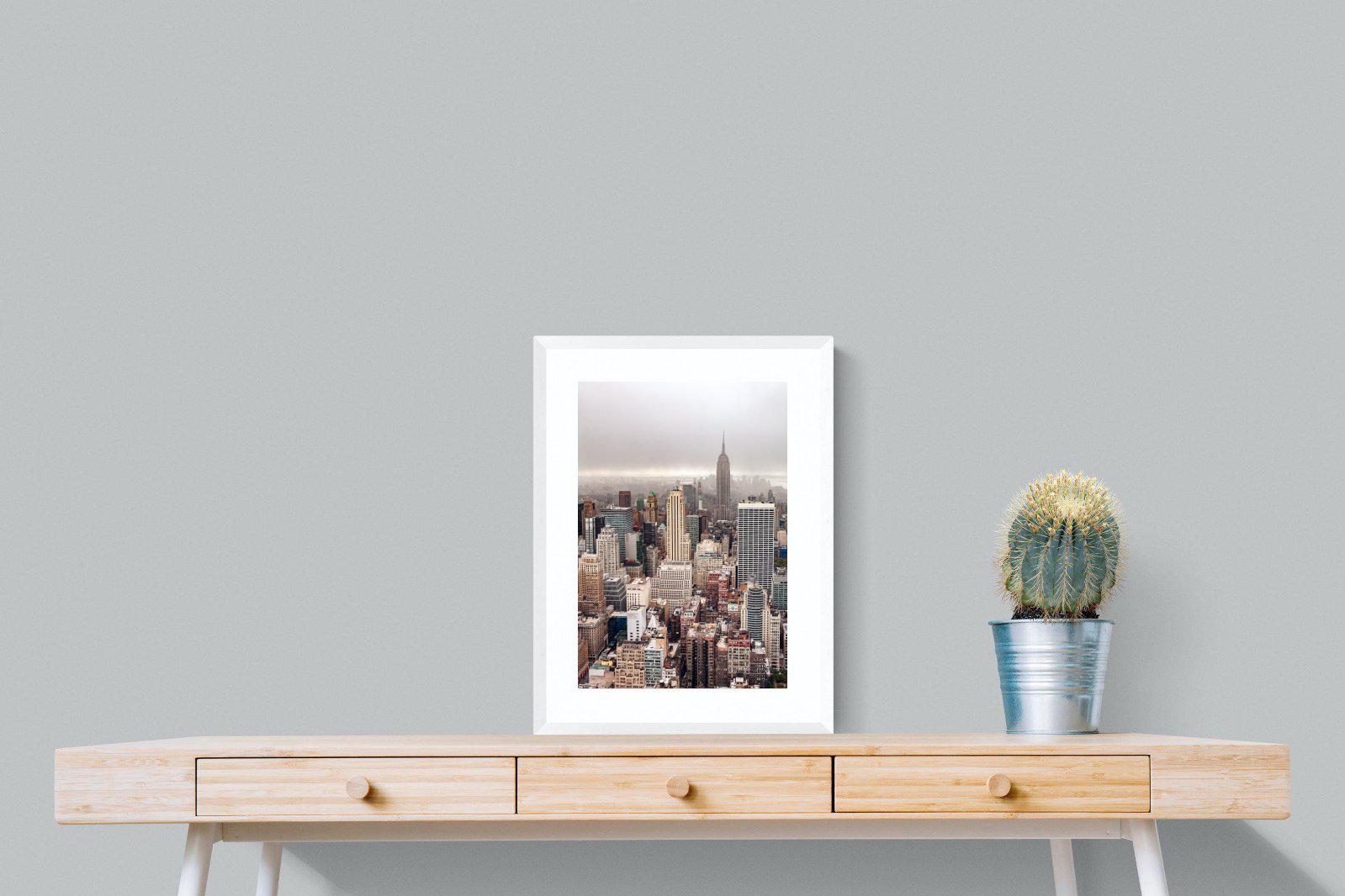 Pastel New York-Wall_Art-45 x 60cm-Framed Print-White-Pixalot