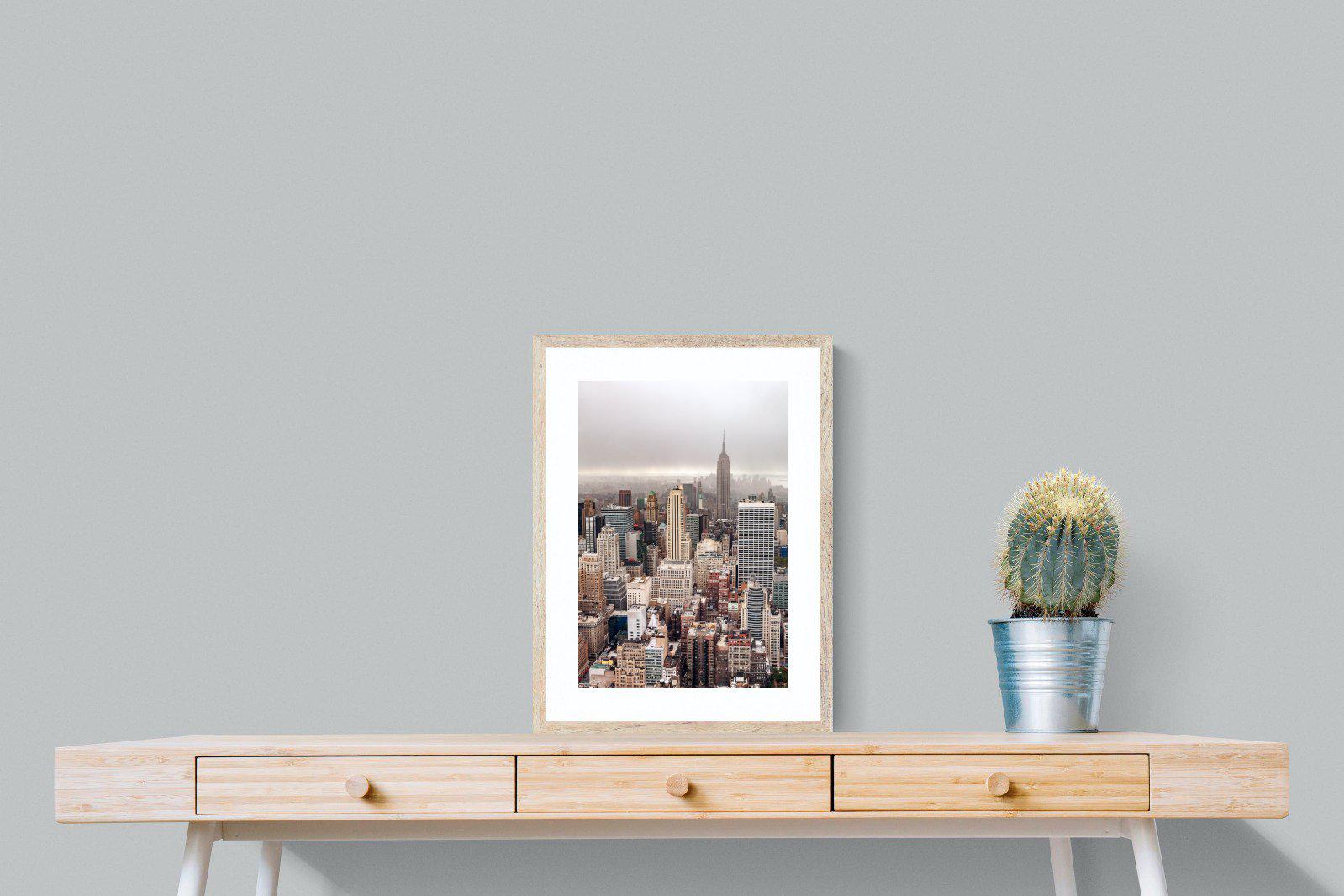 Pastel New York-Wall_Art-45 x 60cm-Framed Print-Wood-Pixalot