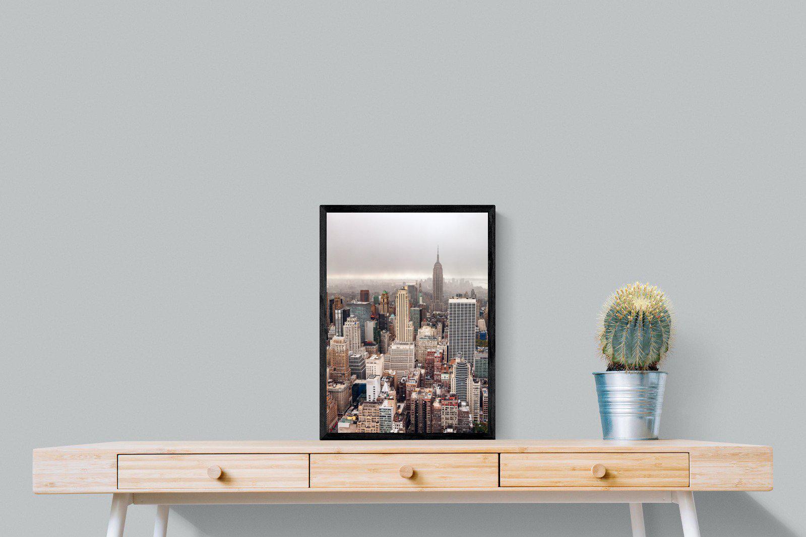 Pastel New York-Wall_Art-45 x 60cm-Mounted Canvas-Black-Pixalot