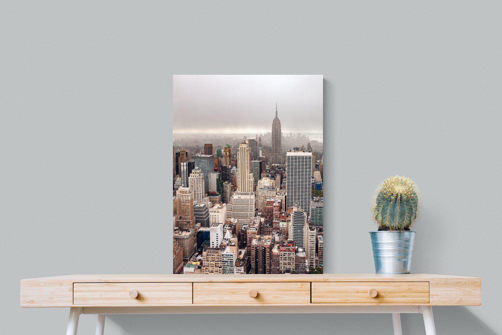 Pastel New York-Wall_Art-60 x 80cm-Mounted Canvas-No Frame-Pixalot