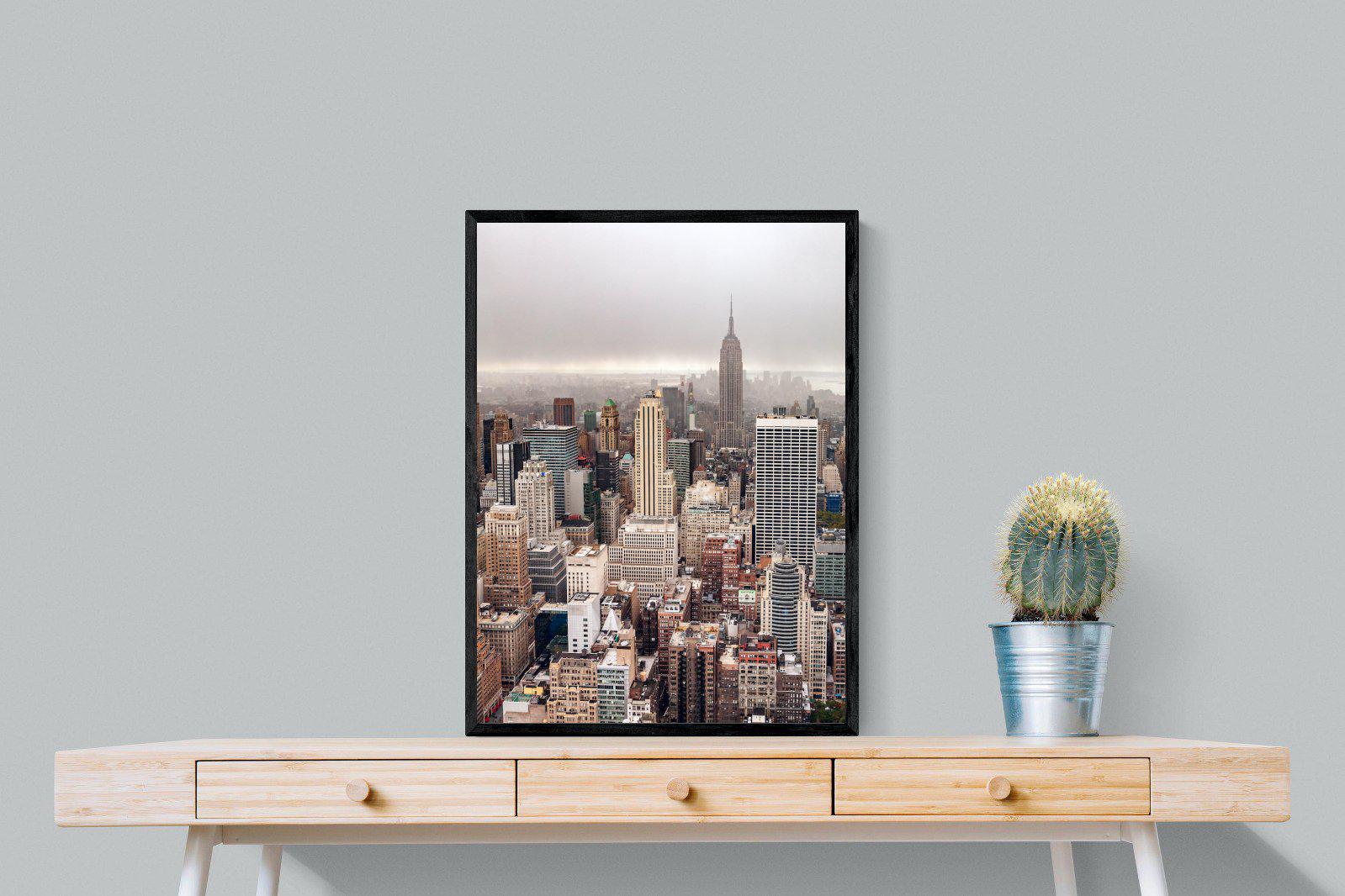 Pastel New York-Wall_Art-60 x 80cm-Mounted Canvas-Black-Pixalot