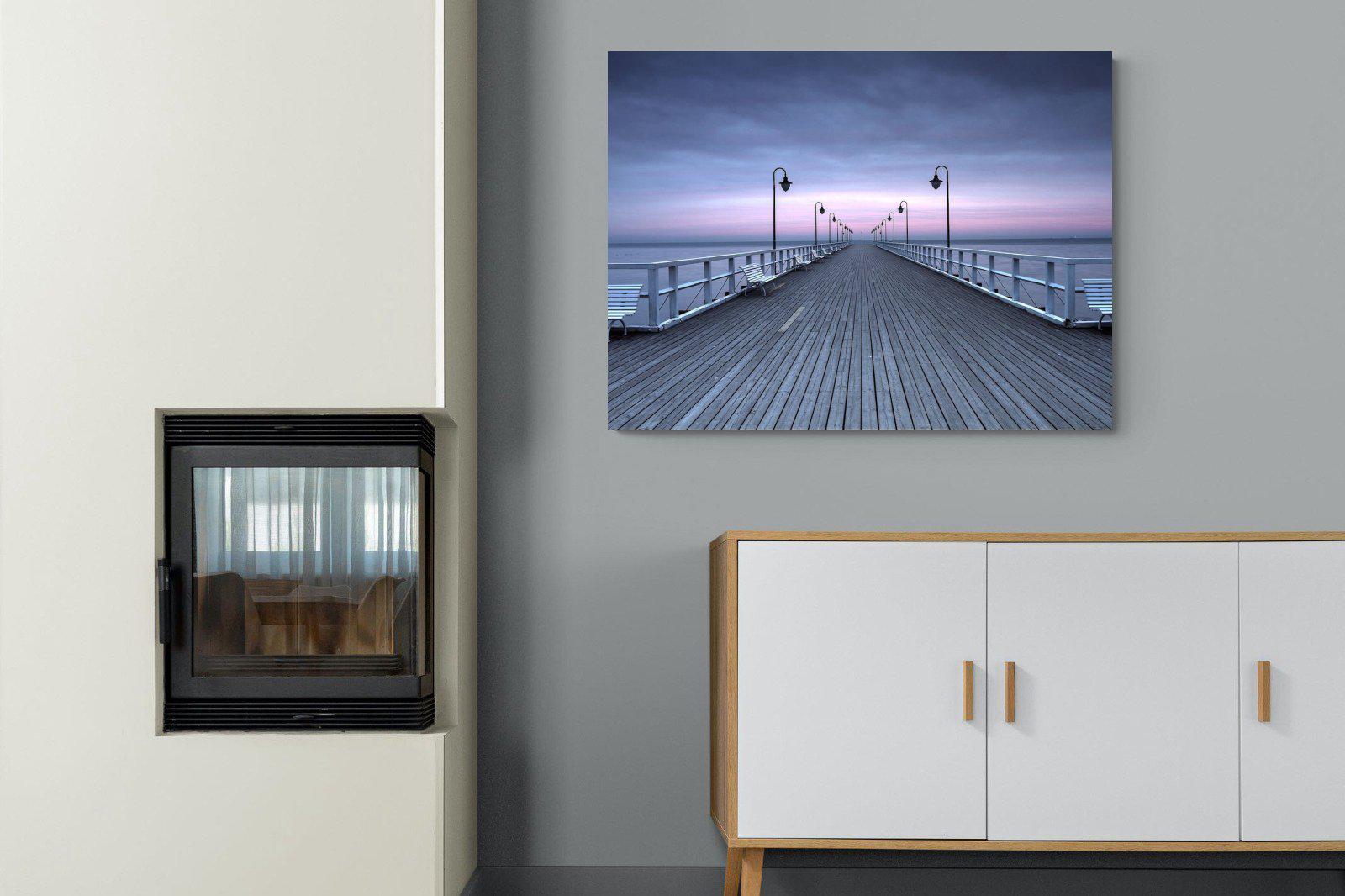 Pastel Pier-Wall_Art-100 x 75cm-Mounted Canvas-No Frame-Pixalot