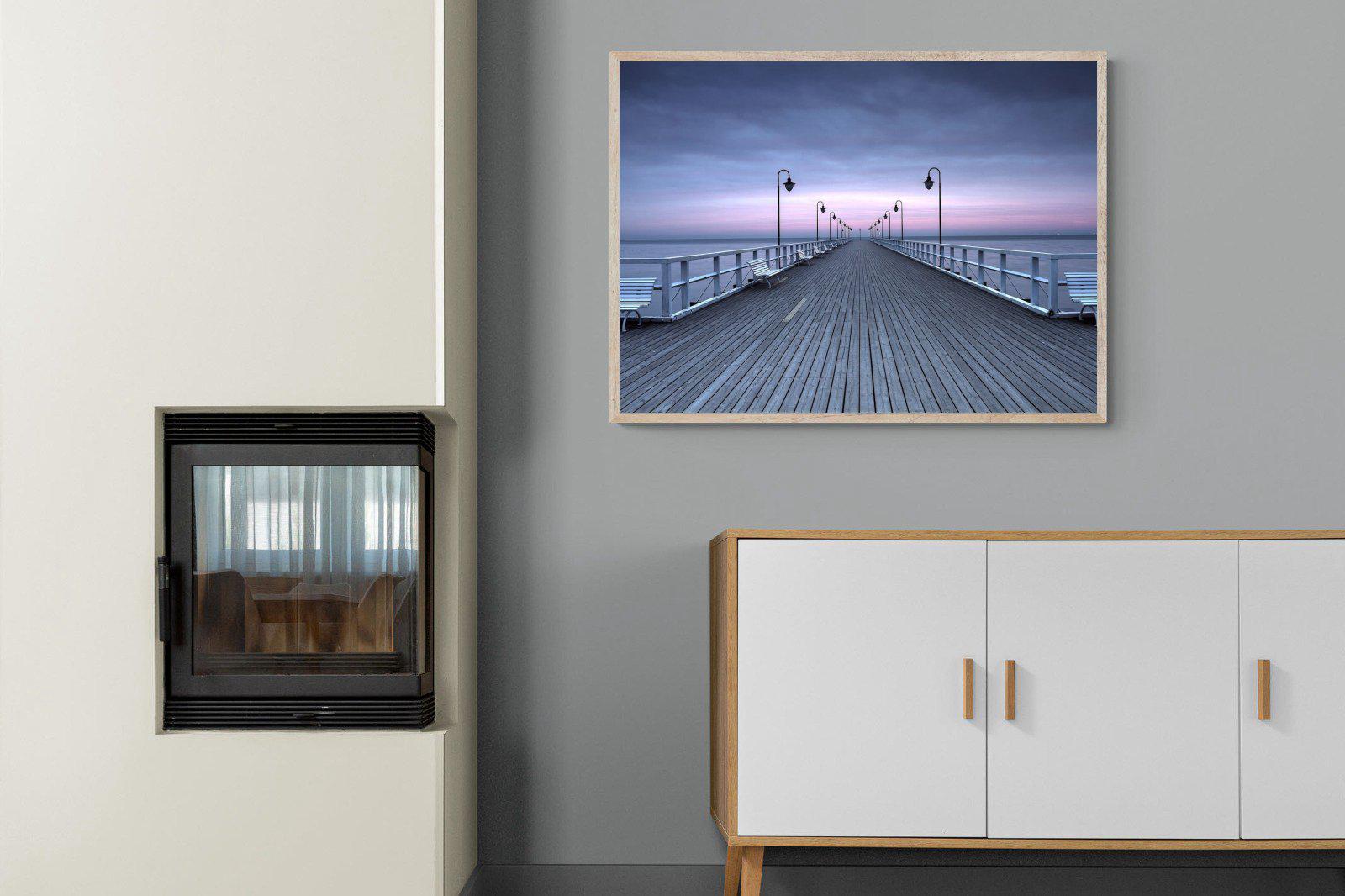 Pastel Pier-Wall_Art-100 x 75cm-Mounted Canvas-Wood-Pixalot