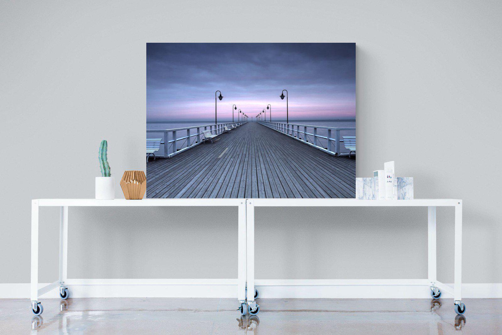 Pastel Pier-Wall_Art-120 x 90cm-Mounted Canvas-No Frame-Pixalot