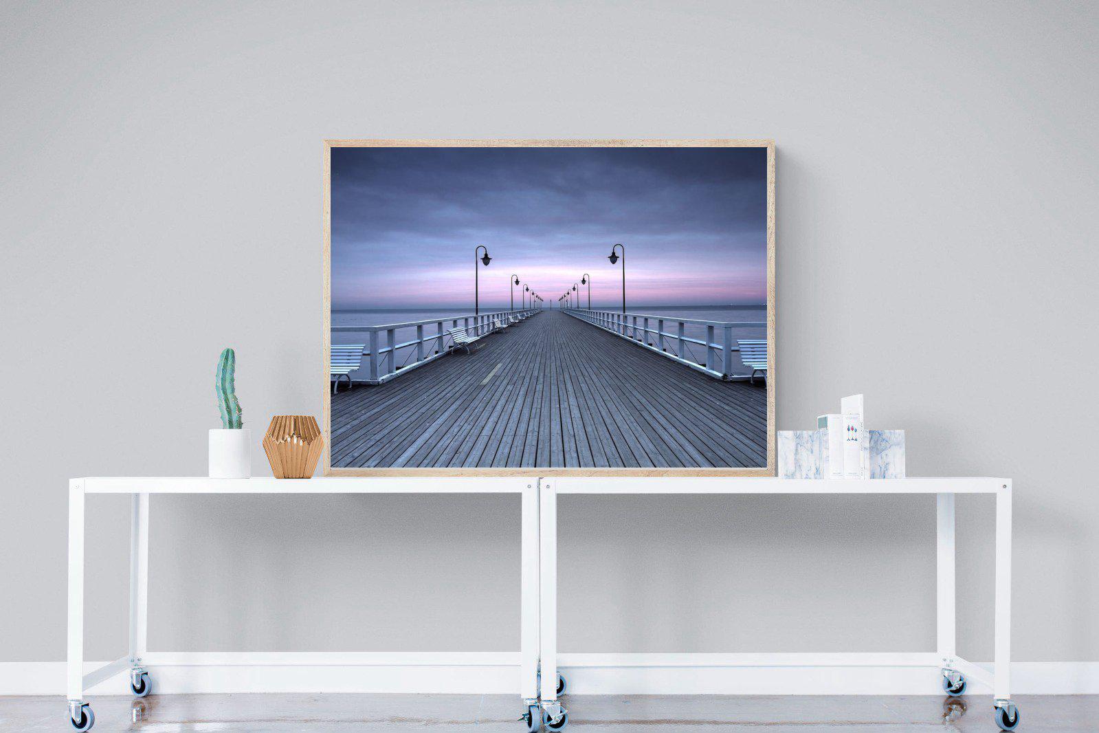 Pastel Pier-Wall_Art-120 x 90cm-Mounted Canvas-Wood-Pixalot