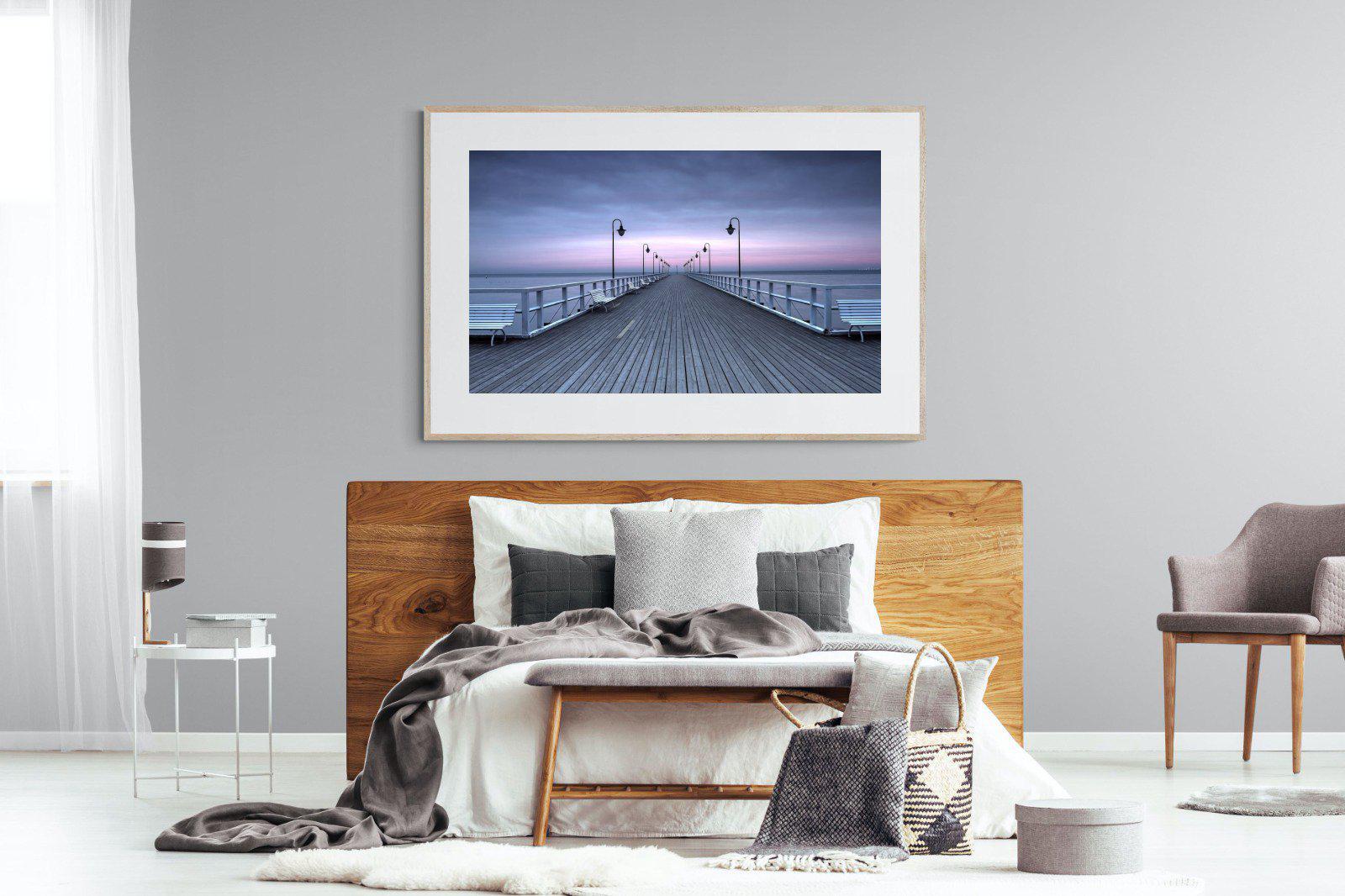 Pastel Pier-Wall_Art-150 x 100cm-Framed Print-Wood-Pixalot