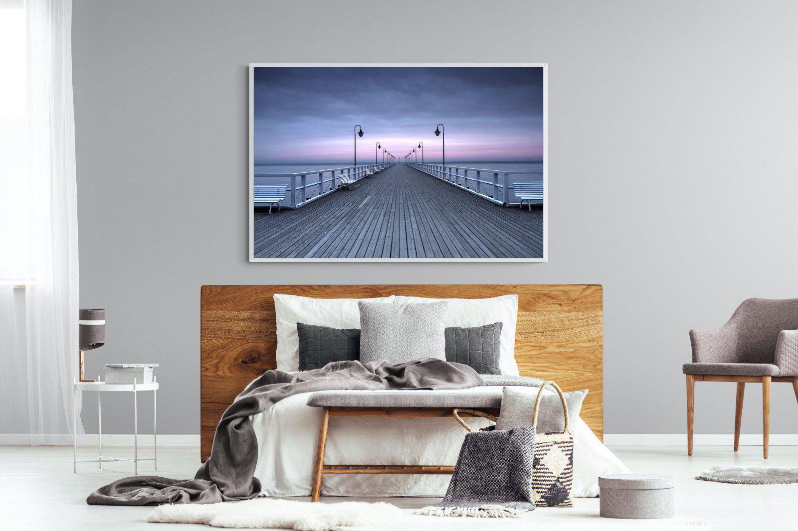 Pastel Pier-Wall_Art-150 x 100cm-Mounted Canvas-White-Pixalot
