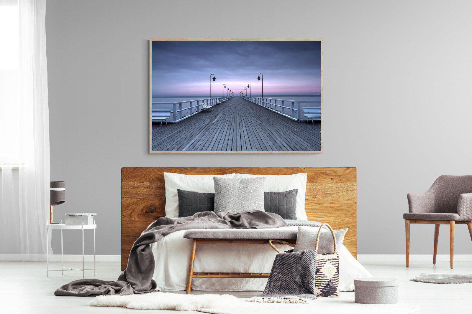 Pastel Pier-Wall_Art-150 x 100cm-Mounted Canvas-Wood-Pixalot